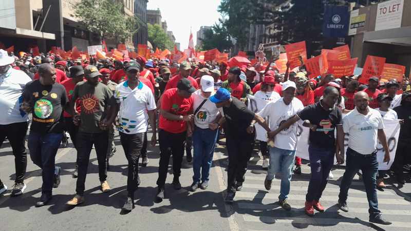 Protesters stone vehicles as SA national shutdown continues