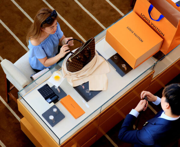 Louis Vuitton merchandise.