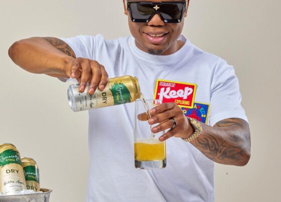 DJ Tira with his cider that has been taking the entertainment scene by storm.