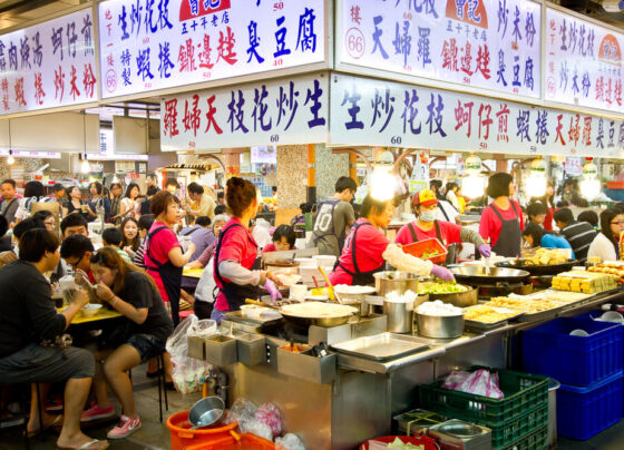 Traders and exhibitors at the Food Taipei Trade Show