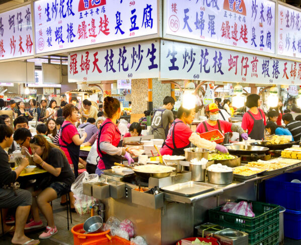 Traders and exhibitors at the Food Taipei Trade Show