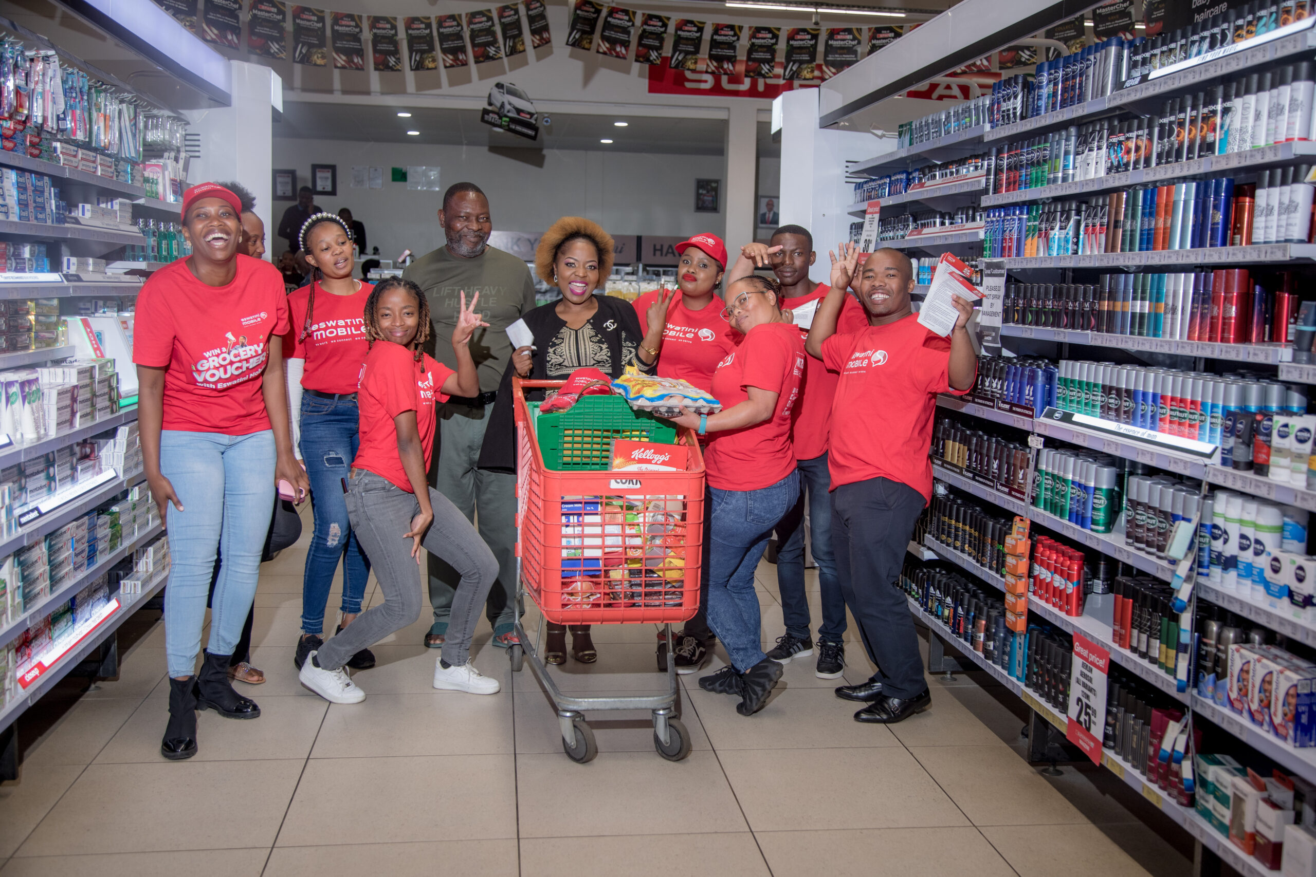 “Eswatini Mobile’s Grocery Voucher Winners Go Shopping”