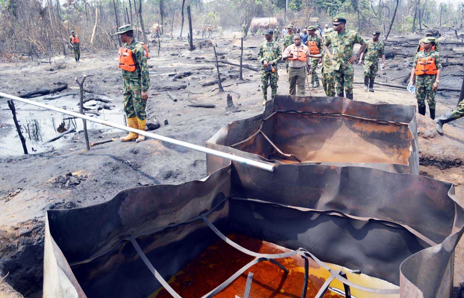 Nigerian army destroys 27 illicit refineries, seizes stolen oil